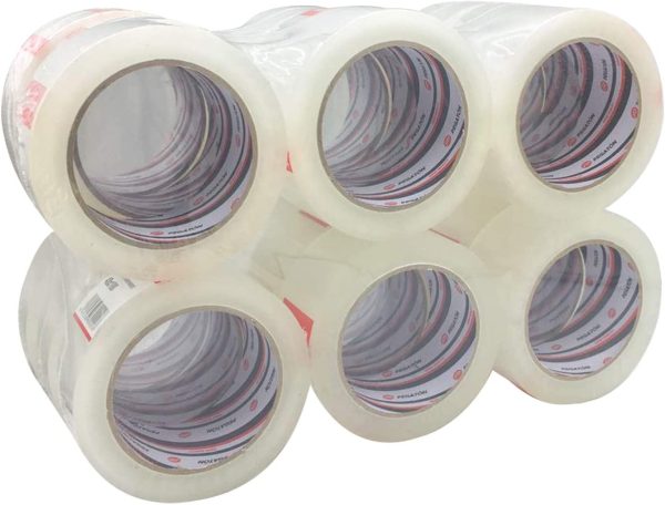 ZCENTER 6 rotoli di nastro da imballaggio, 48 mm x 100 m, nastro adesivo trasparente per scatole e confezioni, colore trasparente - immagine 3