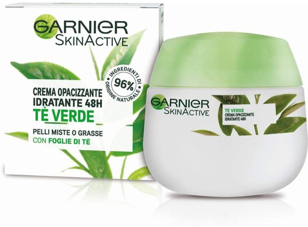 Garnier Crema Viso Idratante Opacizzante SkinActive, Ottima per Pelli Miste o Grasse, Arricchita con The Verde, 50 ml, Confezione da 1 - immagine 3