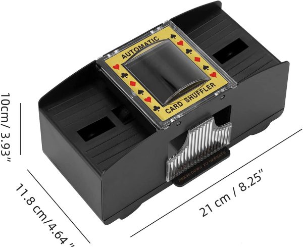 Macchina automatica per Shuffler 2 mazzi, Casin?? Elettronico Poker Card Shuffling, Batteria -One/Two Deck Card Shuffle Sorter, Carte che Giocano Strumento Accessori - immagine 4