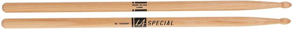 Pro Mark Bacchette per Batteria LA Specials 5A in noce americano, punta ovale legno, tre paia