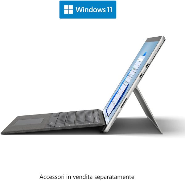 8PQ-00003, Surface Pro 8 - 13" Processore Intel Core i5-1135G7 11?? Gen, 8GB/256GB Intel Evo Wi-Fi Platino - immagine 2