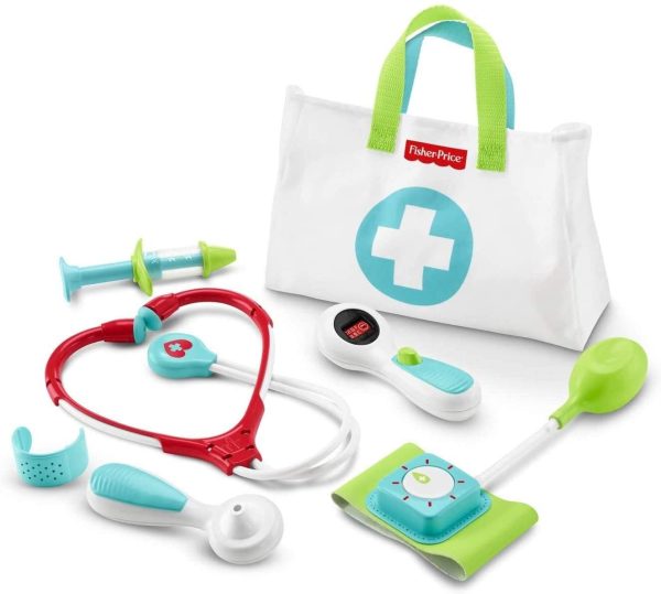 Fisher-Price, Borsa del Dottore con Stetoscopio, Misuratore di Pressione, Termometro, Siringa e Altri, Giocattolo per Bambini 3+Anni, DVH14 - immagine 4