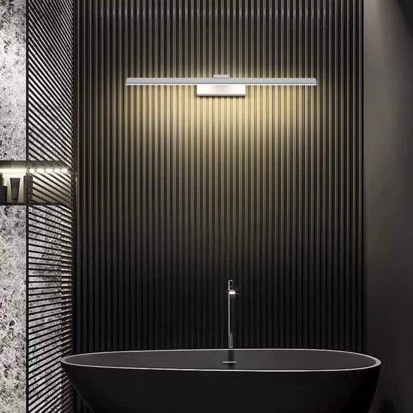 Luce Specchio Bagno Led 60cm, 18W 1600 Lumen, Impermeabile IP44 Lampada da Specchio Bagno, Applique Bagno Specchio Moderno, Bianco Naturale 4500K, Bianco - immagine 2