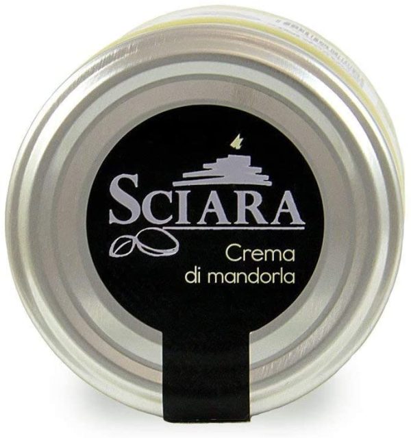 SCIARA - Crema 100% Mandorla. Crema di Mandorla naturale e genuina. Senza zucchero, senza lattosio, senza glutine. Pasta pura di mandorla. Da spalmare o per gelati e prodotti di pasticceria. - immagine 2