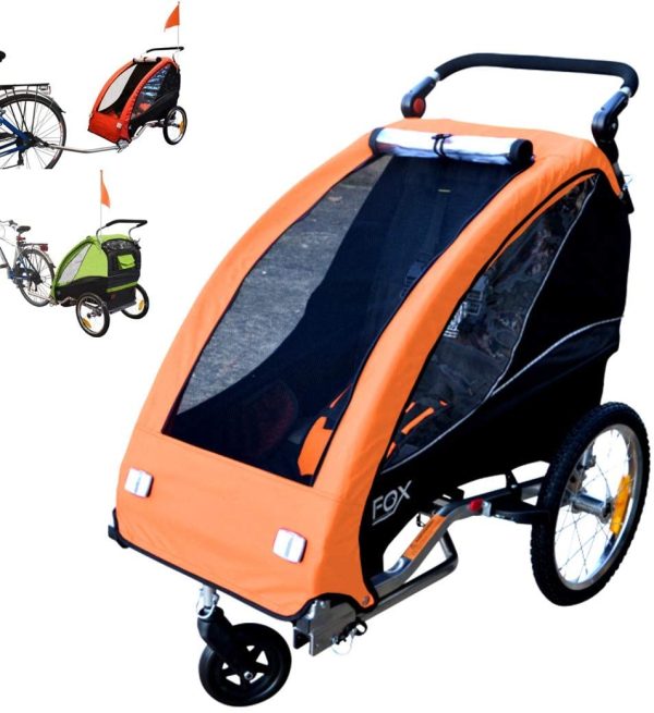 Papilioshop Fox Rimorchio Passeggino per Il Trasporto di 1 Bambino in Bici - immagine 3