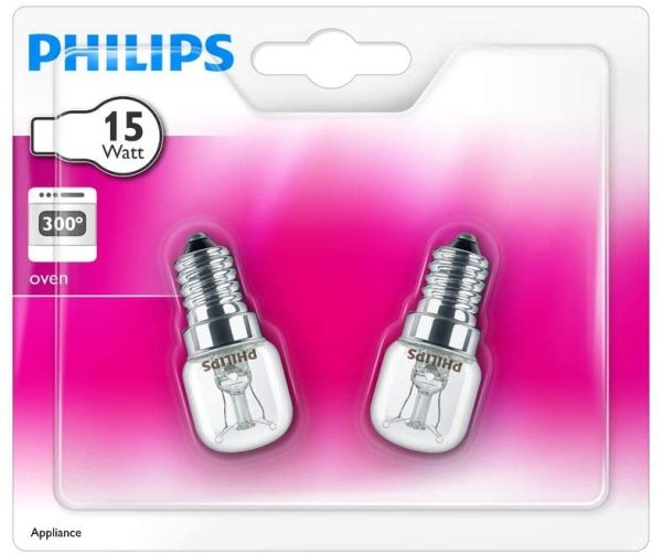 Philips 15T22FORB2 Lampadina a Incandescenza Tubolare, Forno CH T22, 15W, Attacco Piccolo E14, Luce Bianca Calda - immagine 2