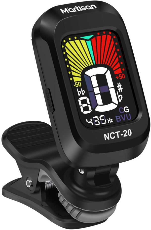 MARTISAN Accordatore per Chitarra Elettrico Digitale Cromatico Clip Accordatore per Chitarra Acustica, Basso, Violino, Ukulele, Mandolino, Batteria Inclusa - immagine 4