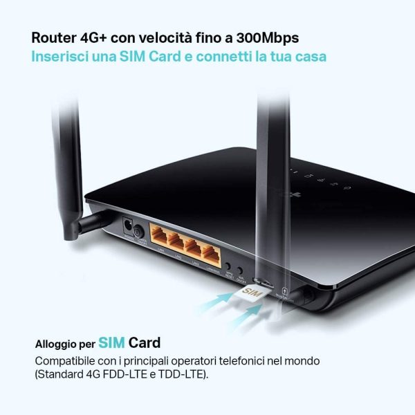 Archer MR600 Router 4G+ Cat6 300Mbps, Wi-Fi AC1200 Dual Band, MicroSIM, Porta LAN/WAN Gigabit, Senza configurazione, Tecnologia  OneMesh - immagine 3