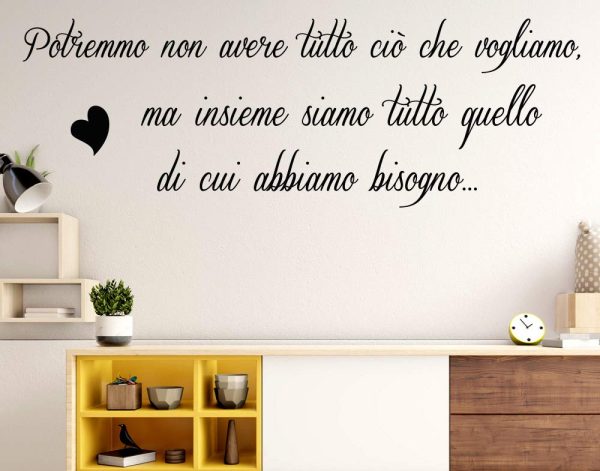 Adesivi murali frasi Famiglia Possiamo avere tutto ciò che vogliamo wall stickers frasi adesive da parete scritte adesive da muro in italiano per casa decorazione adesiva murales da parete amore Casa - immagine 3