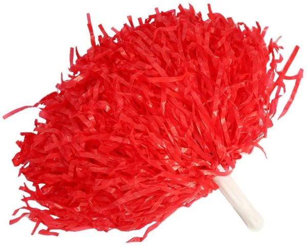 6Pcs Cheerleading Pom Poms Cheerleader Sport Party Dance Accessori Mantello Fiori Pompoms Cheers -7 Colori - immagine 3