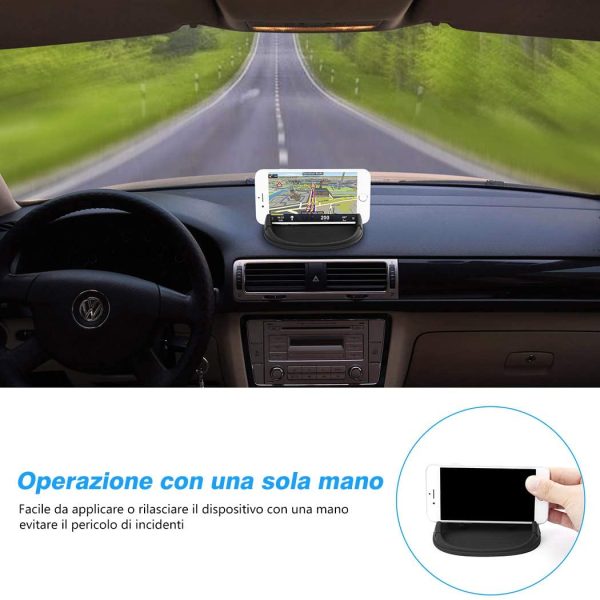 Cinati Porta Cellulare da Auto, Supporto Smartphone per Auto cruscotto di auto Silicone antiscivolo, Supporto Auto per iPhone 11 Pro Max XS Max X XR 8 /Samsung Galaxy/Huawei/One Plus/Sony /GPS/Xiaomi - immagine 2