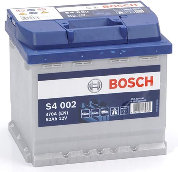 S4002, Batteria per Auto, 52A/h, 470A, Tecnologia al Piombo Acido, per Veicoli Senza Sistema Start/Stop