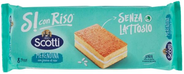 Si con Riso - Merendine con Farina di Riso - Merende Senza Lattosio, Senza Olio di Palma - 8 Monoporzioni