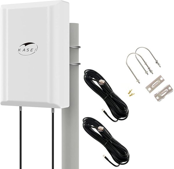 Antenna 5G 4G LTE Pannello Esterno Mimo 698-2700 | 3300-3800 MHz Guadagno fino 12 dBi compatibile per Router 5G 4G Connettore N-SMA con TS9 e 2 Cavi a Bassa Perdita da 10M - Modello V3 - immagine 3