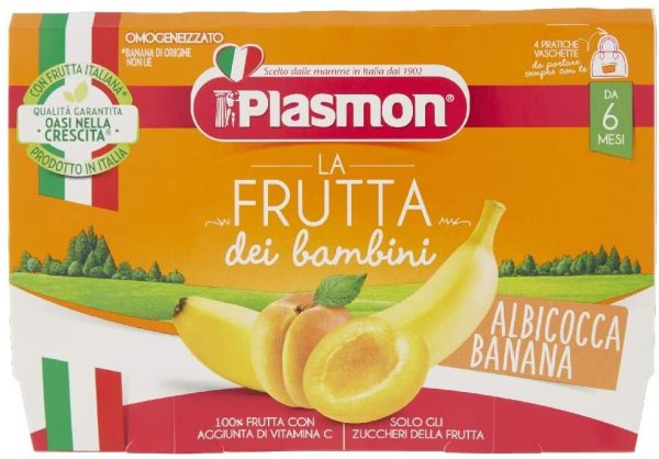 Plasmon Frutta dei Bambini - Albicocca Banana 4x100g (6 Confezioni)