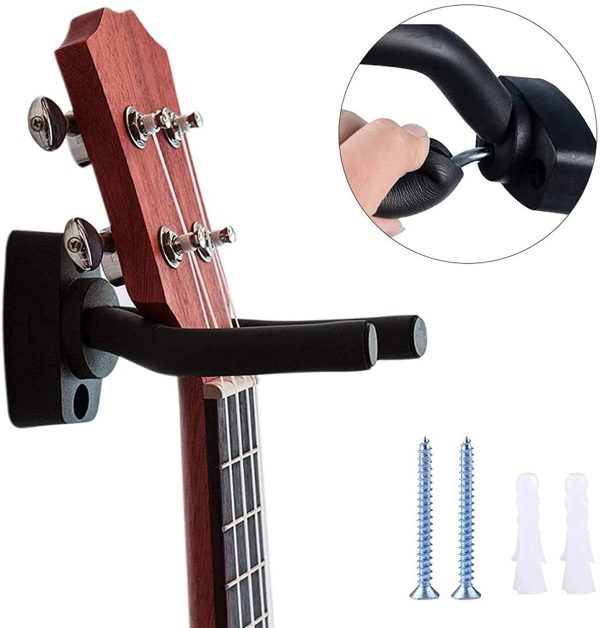 Supporto Gancio Chitarra Montaggio a parete Ganci Appendi per Chitarra Elettrica / Basso / Elettrico / Ukulele / Violino (5 Pacco ) - immagine 3