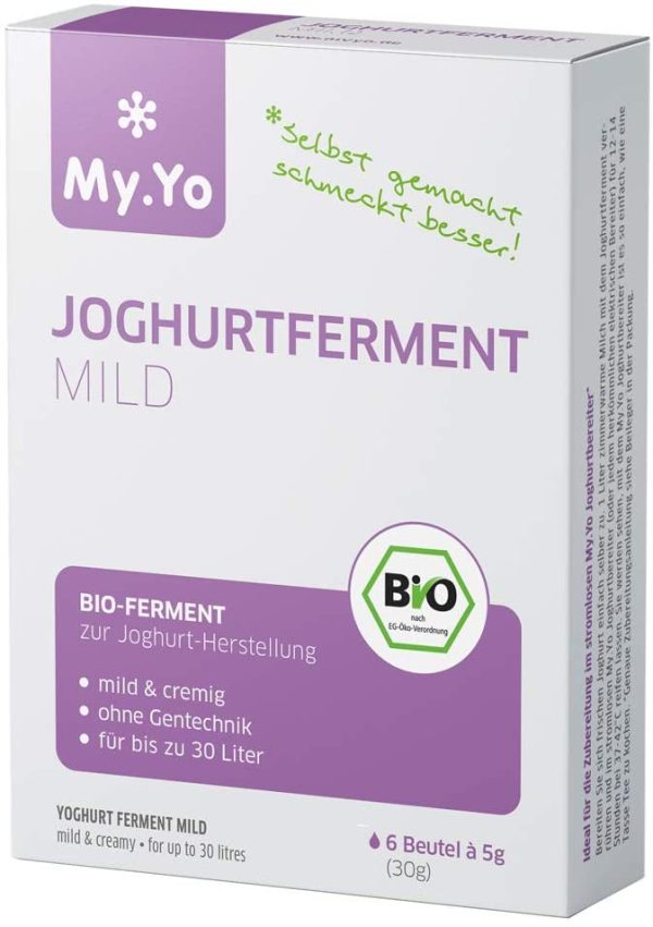 My.Yo - Fermenti biologici per yogurt delicato | 6 x 5 g | Fermenti per la preparazione di massimo 30 l di yogurt - immagine 4