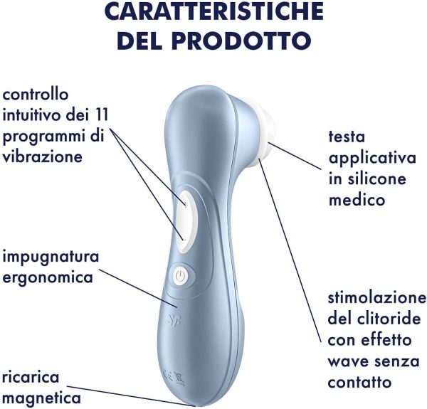 Vibratore, Satisfyer Pro 2 Next Generation, Succhia clitoride con 11 livelli di intensit?? per avere una stimolazione senza contatto, Vibratore da appoggiare a batteria, Impermeabile