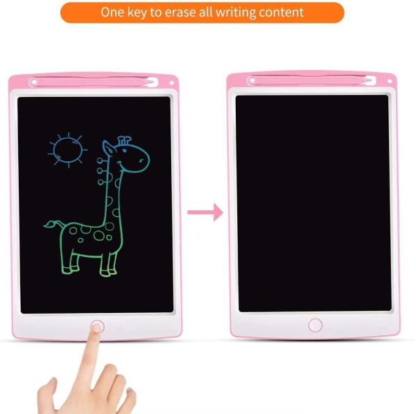 Nobes Tavoletta Grafica LCD Scrittura Colorato 10 Pollice Bambini, Lavagna da Disegno Cancellabile Portatile, Tavoletta Grafica per Giochi Bambina 3 4 5 6 Anni Ragazze (Rosa) - immagine 8