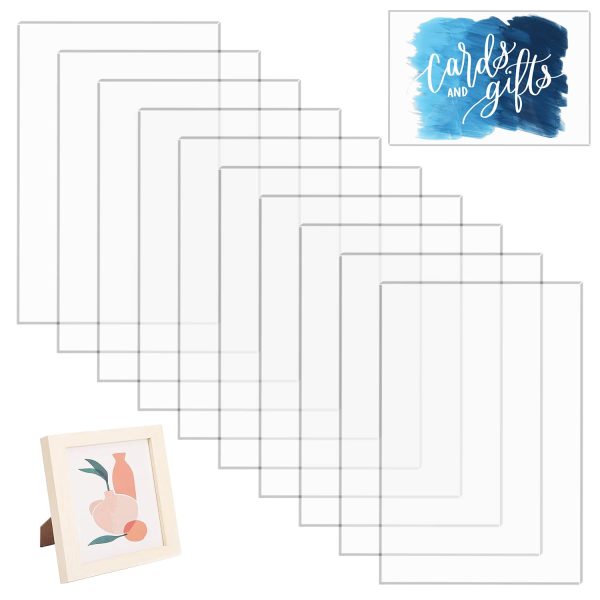 YXHZVON 10 Pezzi Fogli plexiglass lastra Trasparente 180 x 130 x 1.5 mm, Foglio Acrilico Trasparente per Vetro Della Cornice Segni di Tabella di Sostituzione Pittura Calligrafica - immagine 4