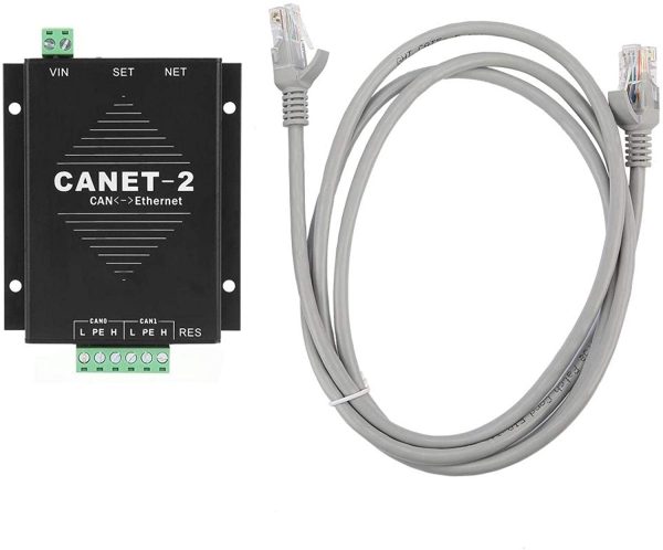 Convertitore da Ethernet a CAN, CANET-2 Convertitore di interfaccia da Ethernet a CAN Adattatore dati da CAN-Bus a LAN a 2 vie TCP/IP - immagine 6