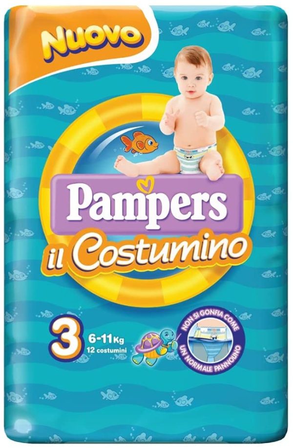 Pampers il Costumino, 12 Pannolini, Taglia 3 (6 - 11 kg)