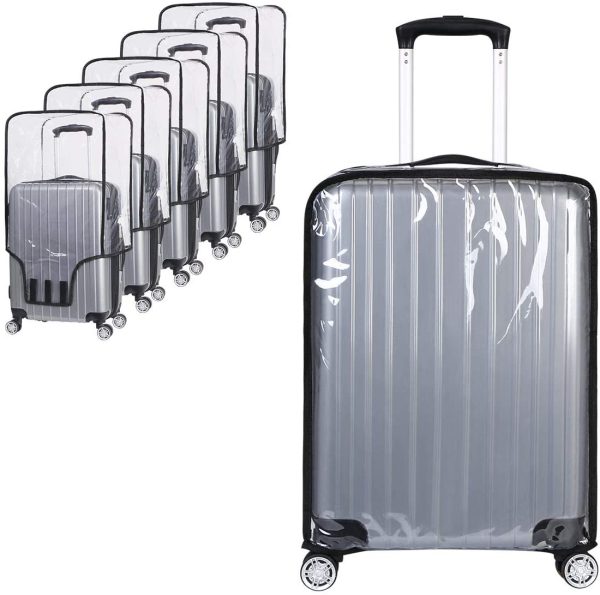 Vicloon Luggage Cover Protettore di Bagagli Suitcase Cover, Custodie Protettive per Valigie Trasparente PVC Impermeabile Anti-polvere Antigraffio per Affari Scuola Viaggi Utilizzo Quotidiano (20") - immagine 6