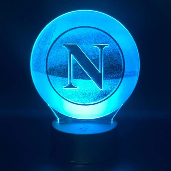 Calcio Napoli lampada led da tavolo notturna arredo decorazione cameretta bambino - immagine 3