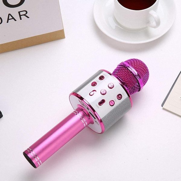 Microfono Karaoke Bluetooth con Altoparlante,Microfono Bluetooth,Microfoni Wireless Disco,Microfono Bambini Senza Fili Adulti, Portatile KTV Karaoke Player per Cantare per Android iOS Smartphone - immagine 2