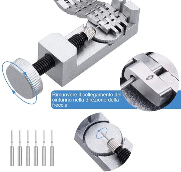 151 Pezzi Kit Riparazione Orologi, Vastar Set di Attrezzi per Aste a Molla Professionale per Orologio Riparazione Cinturino Orologio,Sostituisci Batteria Orologio e Apri Custodia Orologio