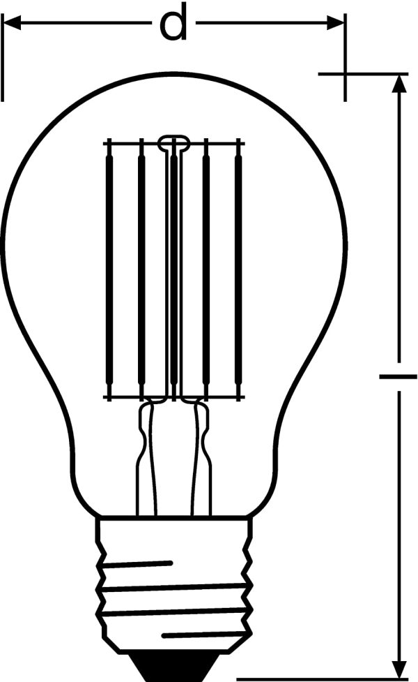 OSRAM LED BASE Classic A100, lampade LED a filamento chiaro in vetro per base E27, forma di lampadina, bianco caldo (2700K), 1521 lumen, sostituzione di lampadine tradizionali 100W, scatola da 3 - immagine 8