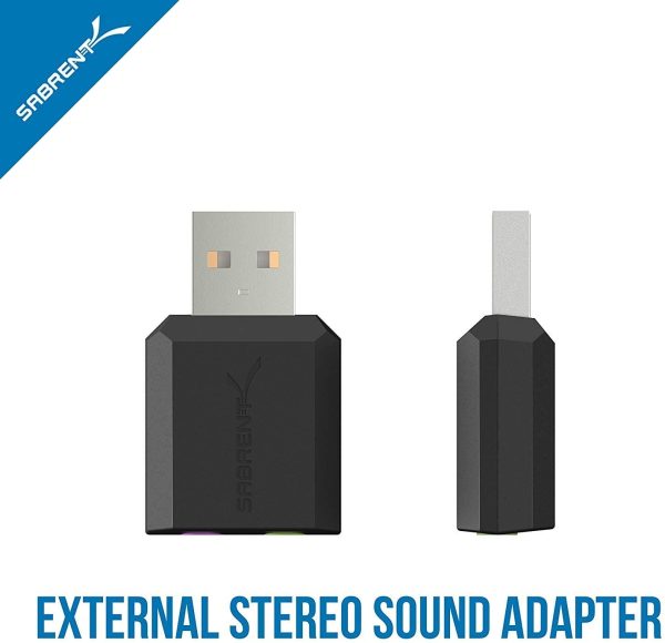 Adattatore USB Audio Esterno Stereo per Windows e Mac. Plug & Play Nessun driver necessario. [Nero] (AU-MMSA) - immagine 5