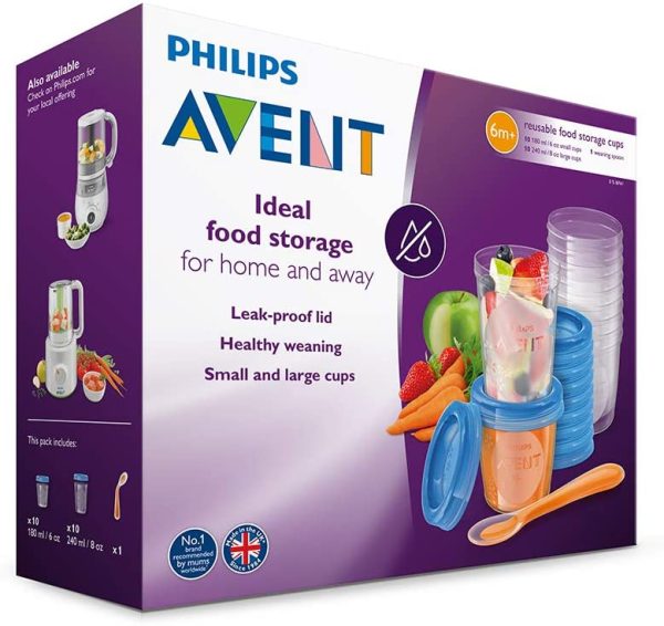 Philips Avent SCF721/20 Set Via Gourmet - 20 Vasetti per la Conservazione delle Pappe + Cucchiaino - immagine 3