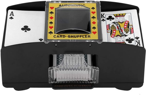 Macchina automatica per Shuffler 2 mazzi, Casin?? Elettronico Poker Card Shuffling, Batteria -One/Two Deck Card Shuffle Sorter, Carte che Giocano Strumento Accessori