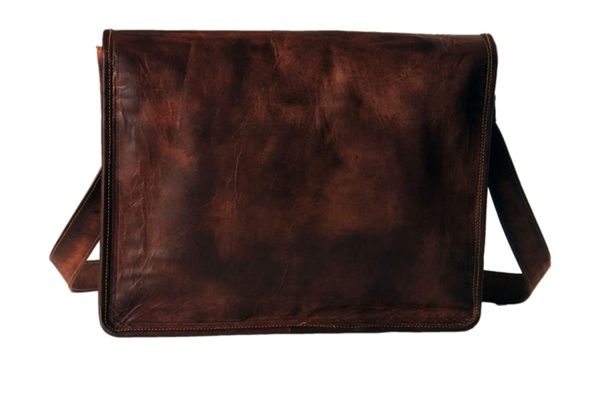 Borse in pelle da 13" pollici in vera pelle Messenger Messenger MacBook Air Pro Laptop Ipad Tablet Satchel Bag - immagine 2