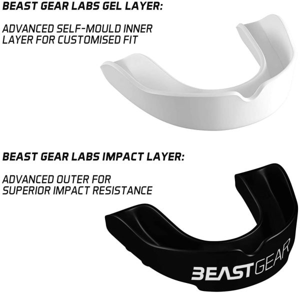 Beast Gear Paradenti Boxe - Mouthguard Professionale per Rugby, Football Americano, Kick Boxing, Muay Thai, Karate e MMA - Protezioni per Pugilato - immagine 5