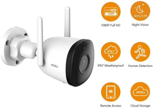 Telecamera WiFi da Esterna, 1080P Telecamera di Sicurezza con AI Rilevazione del Movimento Umano, IP67 Antipolvere & Impermeabile, Visione Notturna 30m, Compatibile con Alexa, Bullet 2C - immagine 7