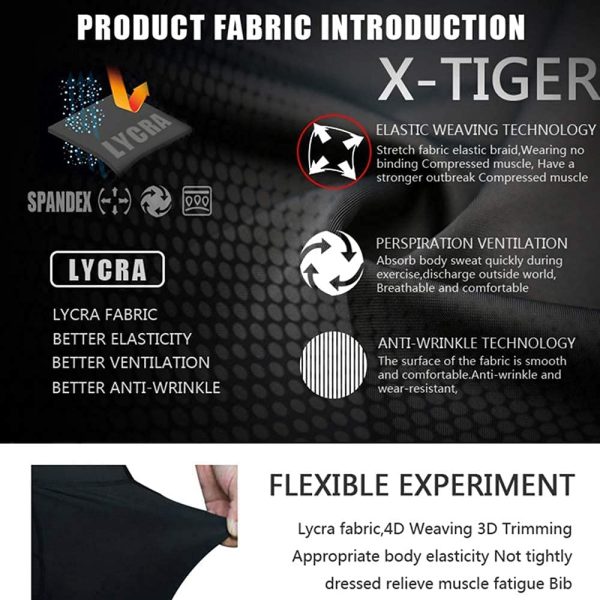 X-TIGER Ciclismo Uomo 5D Gel Imbottito Boxer Traspirante Biancheria Intimo Mutande Pantaloncini da Ciclismo Bici - immagine 3