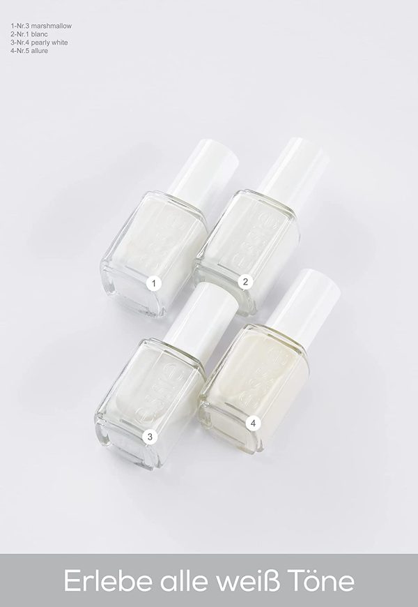 Essie Smalto dal Risultato Professionale Nudi e Rosa, Effetto Semipermanente, Blanc, 13,5 ml - immagine 3