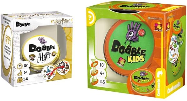 Asmodee Harry Potter Dobble Gioco Da Tavolo, Edizione In Italiano, 243 & Dobble Kids Gioco Di Carte, Edizione In Italiano (231) - immagine 3