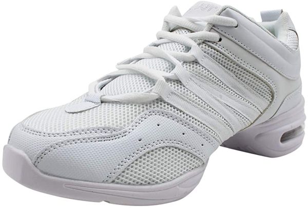 Yudesun Scarpe da Ballo Sportive Donna - Moda Maglia Tela Pizzo Scarpe Casual Traspirante Antiscivolo Sneakers Ginnastica Jazz Moderno Walking Danza Fitness Outdoor (Le Scarpe Sono più Piccole) - immagine 4