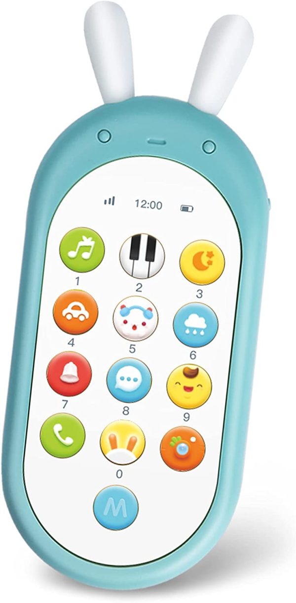 Richgv Telefono Giocattolo per Neonato, Cellulare Giocattolo per Bambini. Baby Smart Phone, Giocattoli elettronici per l'apprendimento, Musica, Numeri, Animali.Dormire. Regalo per Neonato 6 Mesi + - immagine 8