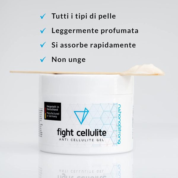 Fight Cellulite | Crema professionale anti-cellulite attivata dal calore | Formula forte con Caffeina e L-Carnitina per una pelle pi?? tonica e compatta | Made in Germany - immagine 6