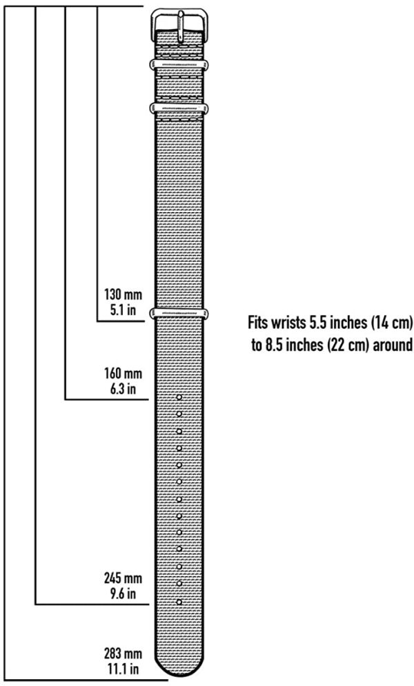 Archer Watch Straps - Cinturini NATO in Nylon, Scelta di Colori e Dimensioni (18mm, 20mm, 22mm, 24mm) - immagine 4