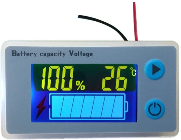 Voltmetro LCD multifunzione per misuratore di capacit?? della batteria al piombo con display della temperatura - immagine 5