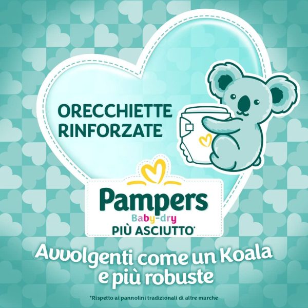 Pampers Baby Dry Mini, 186 Pannolini, Taglia 2 (3-6 kg) - immagine 4