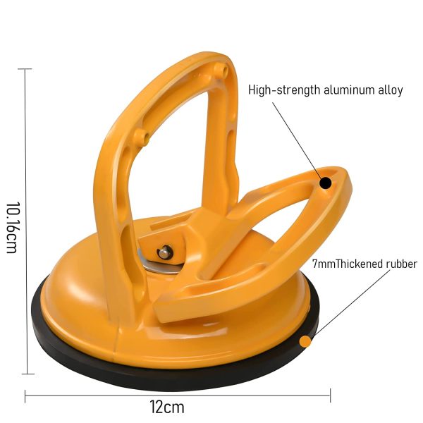 Ventose per Vetro Ventosa Ventose per Piastrelle Ventose per Carrozzeria Ventosa Singola in Alluminio Sollevatore di Vetro per Vuoto Ventosa per Dent Puller Auto Dent Adatto per superfici lisce 120 mm - immagine 2