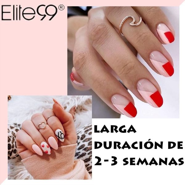 Elite99 Smalto Semipermanente per unghie Kit di Partenza in 6 coloris Gel 48 W LED Lampada UV Nail Dryer Soak Off Topcoat Basecoat Nail Art Tool Set di Adesivi per Manicure Set per Manicure - immagine 6