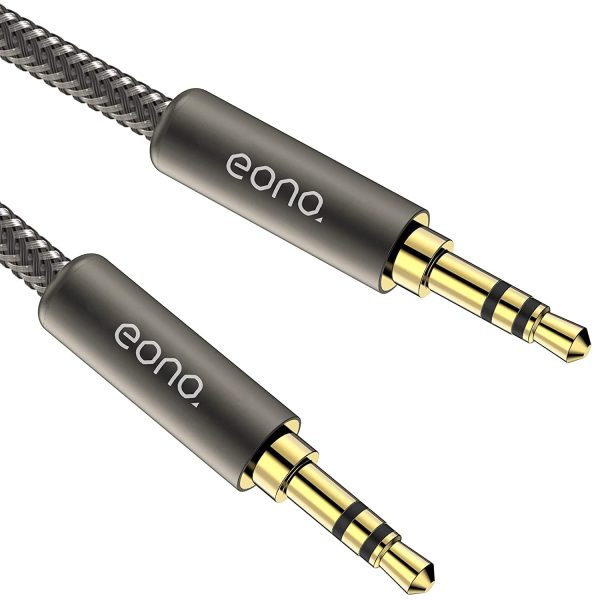 Amazon Brand - Eono 1m Cavo Aux 3,5mm to 3,5mm Cavo Audio Jack in Nylon Maschio a Maschio per Cuffie, iPhone, Home Stereo, iPad, iPod, Smartphone, Laptop, Autoradio, MP3, Tablet, Echo Dot, 3,3ft - immagine 7