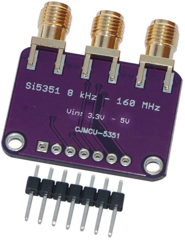 CJMCU-5351 Si5351A Si5351 I2C 25MHZ Controller Clock Generator Breakout Board da 8KHz a 160MHz 3-5VDC per Arduino - immagine 5